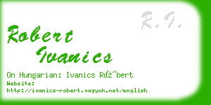 robert ivanics business card